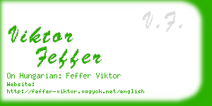 viktor feffer business card